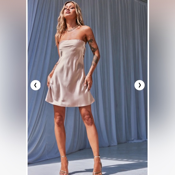 Sage & Paige Barbie Mini Dress Champagne - Picture 5 of 8